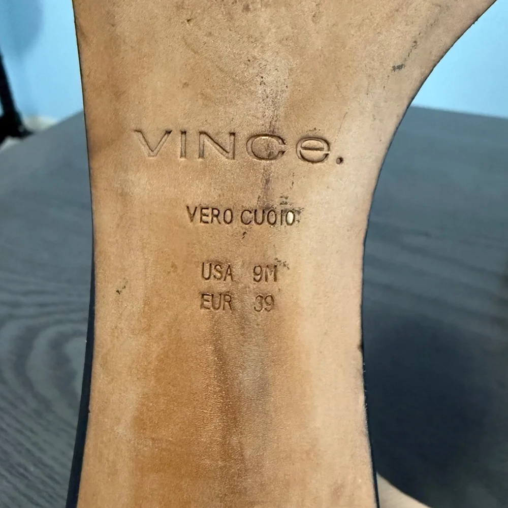 Vince Rita Minimalist Black Sandals Size 9‎ M